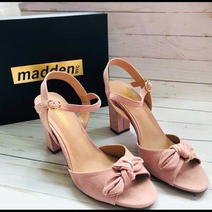 Faux Suede Blush Heels